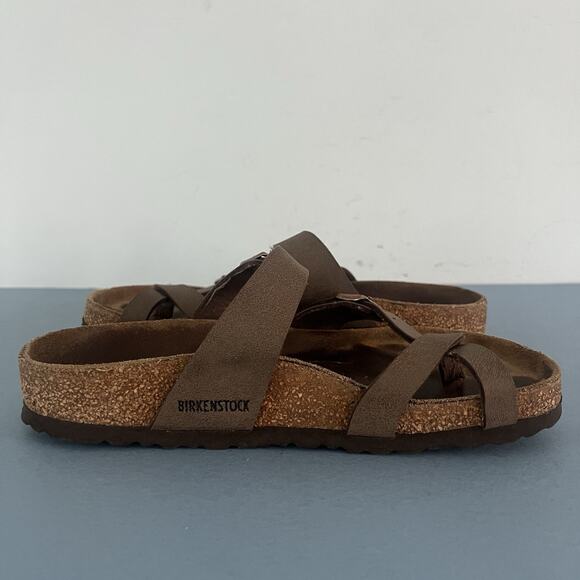 Birkenstock Mayari Mocha Brown Birkibuc Strappy Sandals - Picture 5 of 9